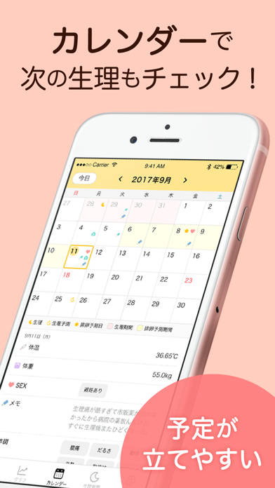 基礎体温も管理できる生理管理アプリ-ミチル(michiru)应用截图