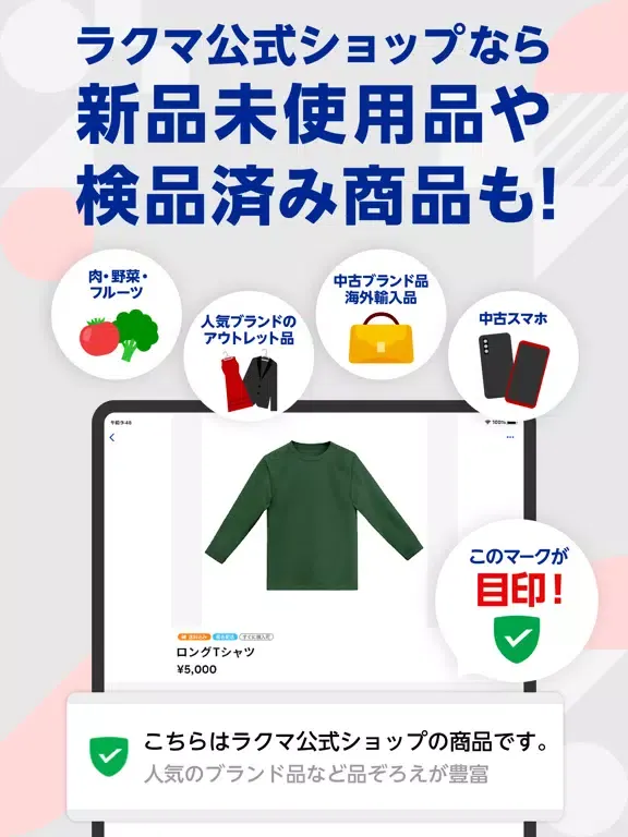 تصاویر 楽天ラクマ-フリマアプリ iPad 