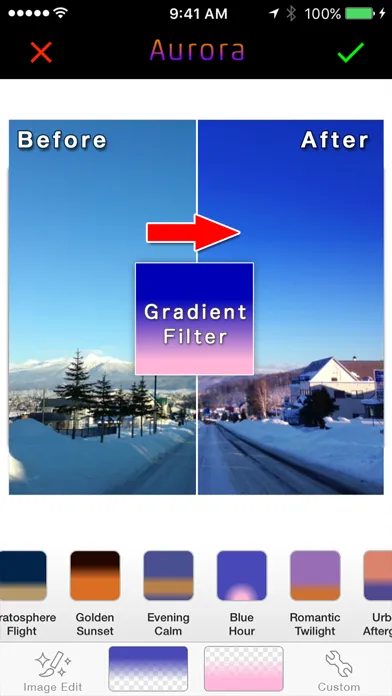 Zrzuty ekranu Aurora by FANG - Fast Gradient Image Editor