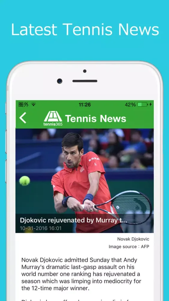Скриншоты World Tennis News / LiveScores