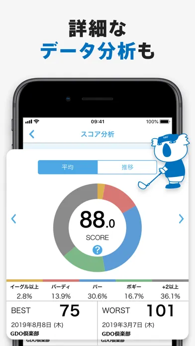 تصاویر GDOスコア-ゴルフのスコア管理　GPSマップで距離を計測