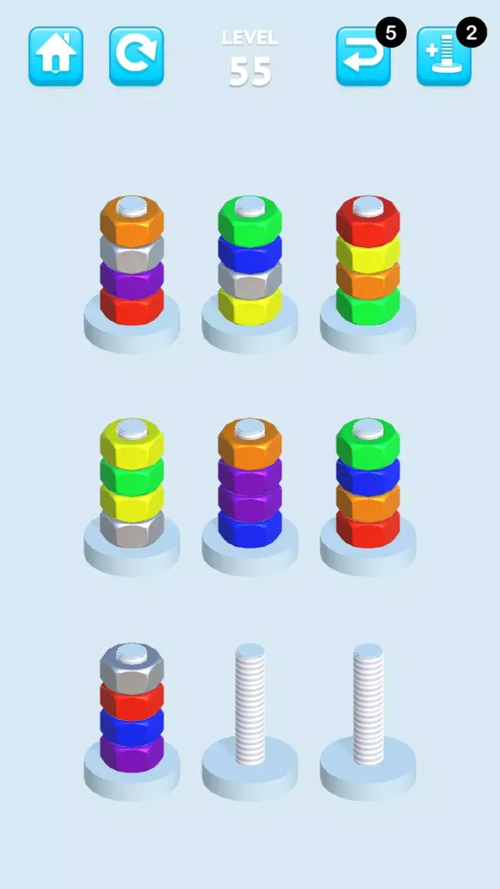 Nuts And Bolts Sort سکرین شاٹس