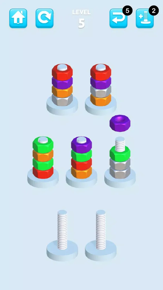 Nuts And Bolts Sort سکرین شاٹس