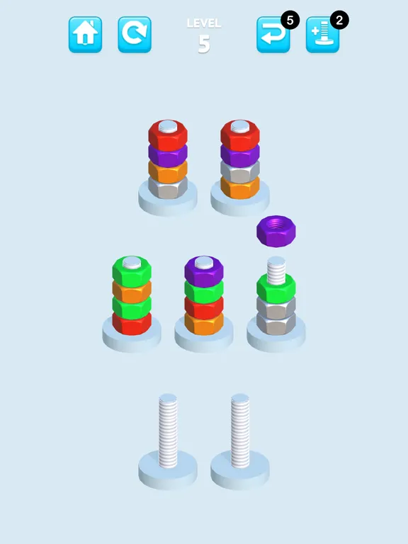 Nuts And Bolts Sort iPad  Screenshots
