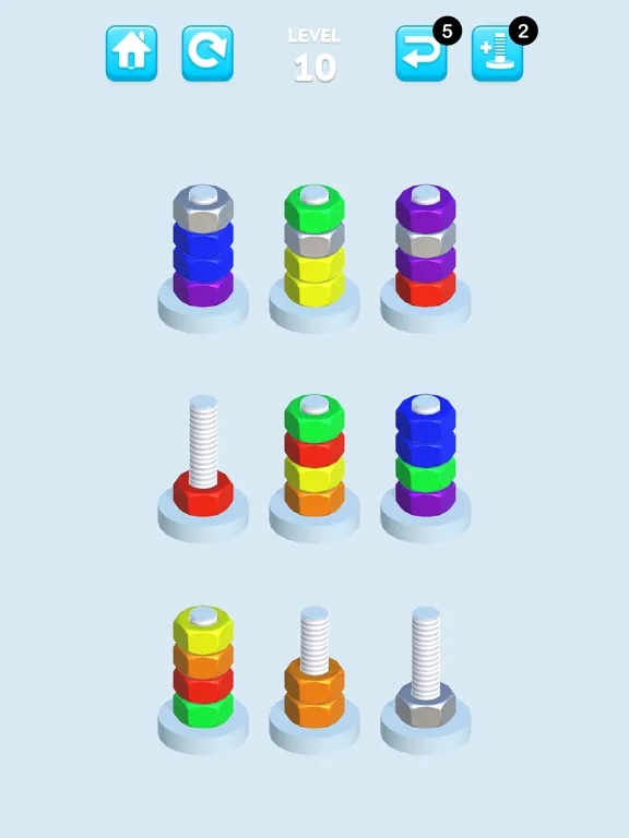 Nuts And Bolts Sort iPad  Screenshots