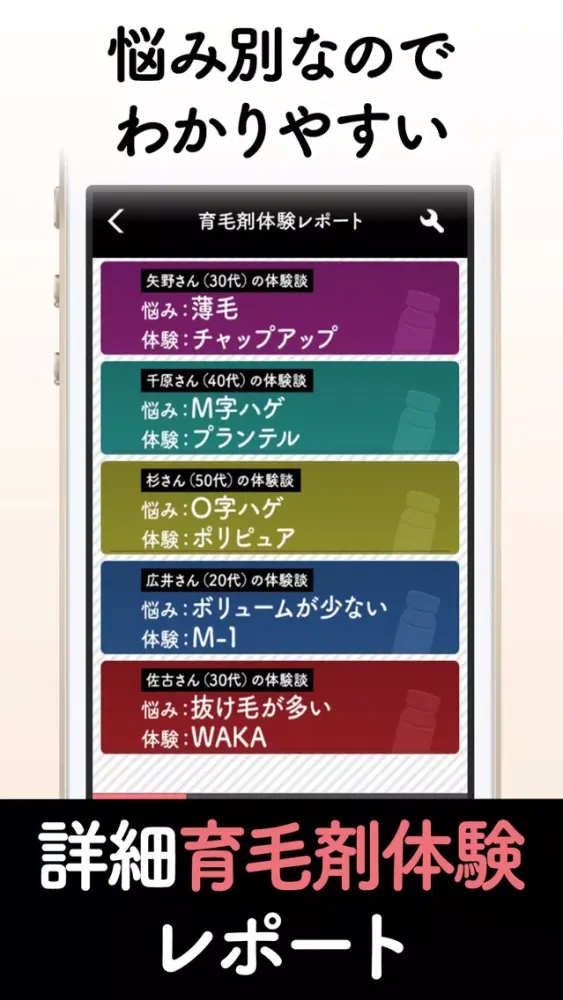 育毛剤体験レポート　薄毛・抜け毛・若ハゲ対策 Screenshots