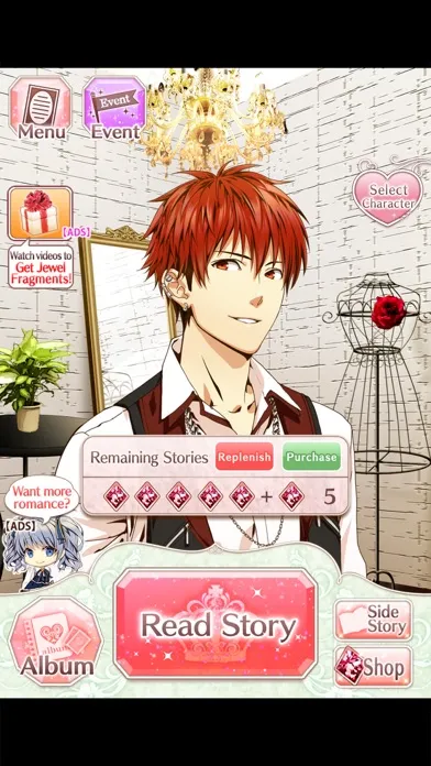 Captures d'écran de Love stories & Otome Games LOG