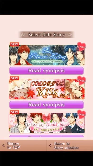 Captures d'écran de Love stories & Otome Games LOG