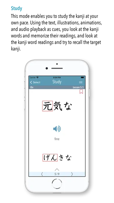 Capturas de pantalla de GENKI Kanji for 3rd Ed.