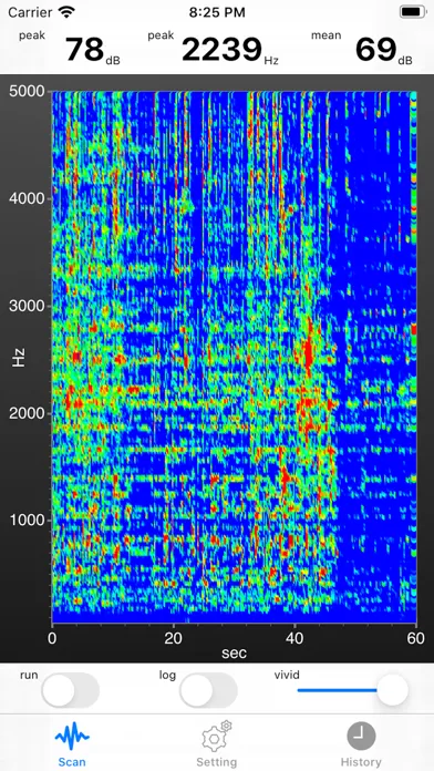 Zrzuty ekranu Voice Spectrogram Logger