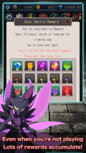 Capturas de tela do Idle RPG Monsters Collection