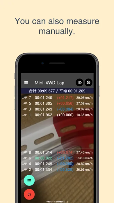 Tangkapan layar Mini4WD-LapTimer