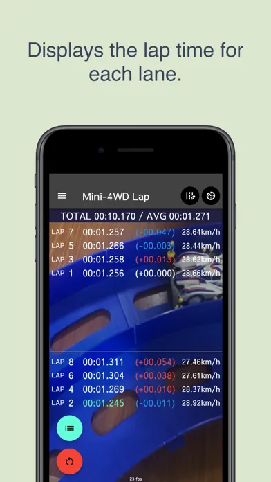 Tangkapan layar Mini4WD-LapTimer