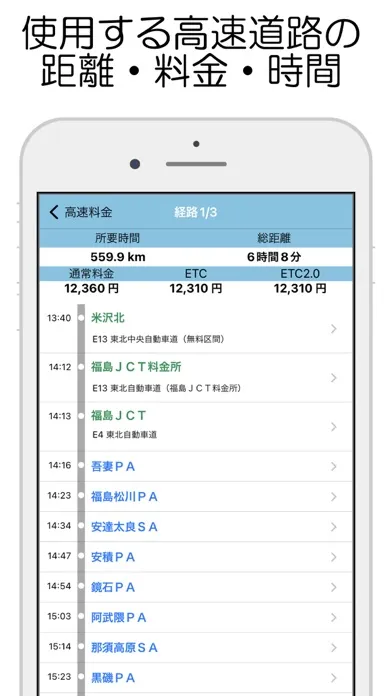Ảnh chụp màn hình của 高速道路料金- Highway