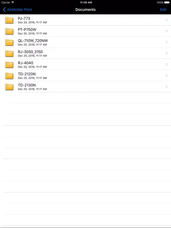 AirMobile Print for brother iPad  Ekran Görüntüleri