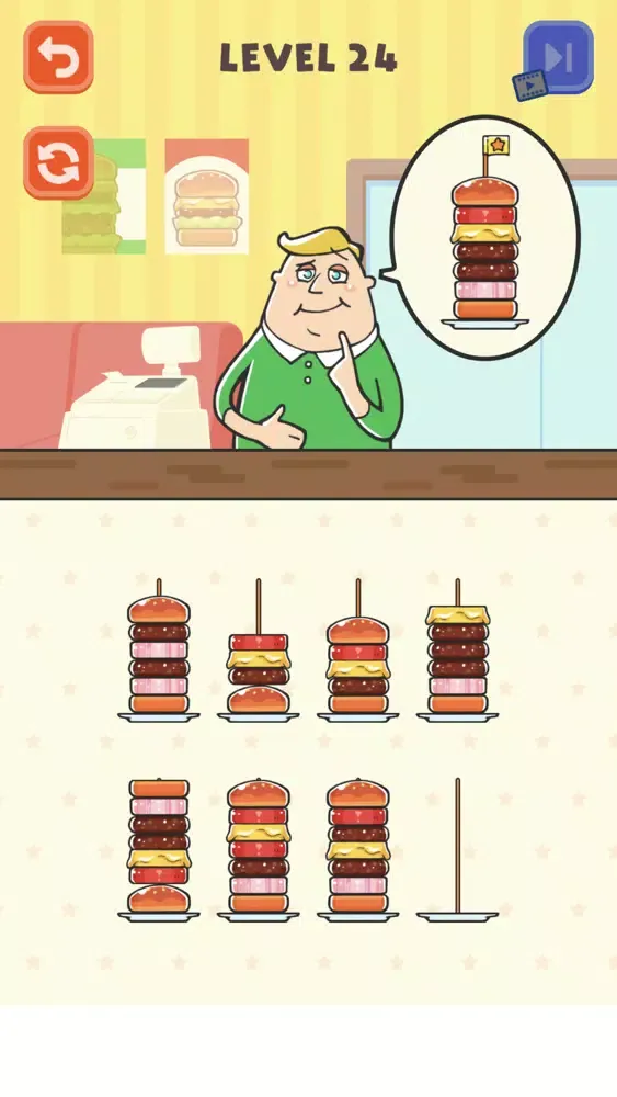 Hamburger Sort Puzzle স্ক্রিনশট