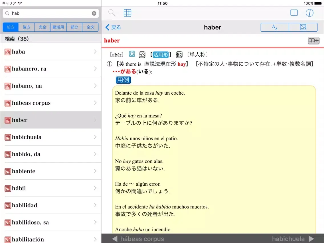 Скриншоты 現代スペイン語辞典・和西辞典 改訂版 iPad 