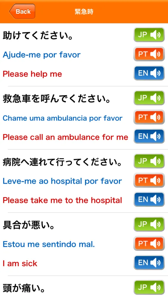 Capturas de tela do Medi Pass Aplicativo de dicionário de tradução médica for iPhone