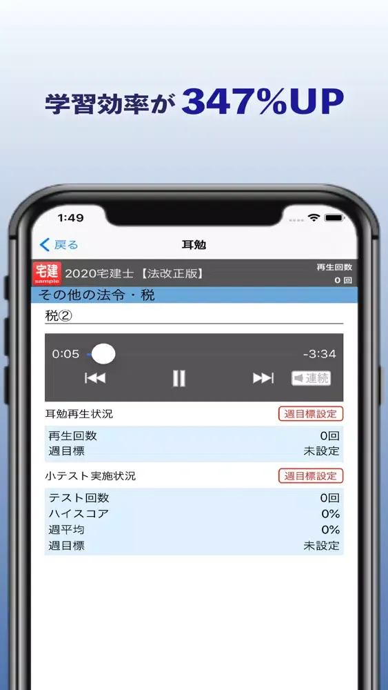 Capturas de pantalla de 合格への暗記『耳勉』宅建士（法令上の制限版）