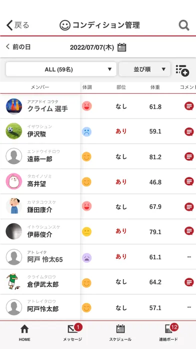 Atleta(管理者・スタッフ・指導者用) Screenshots