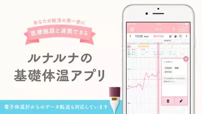 ルナルナ 体温ノート 스크린샷