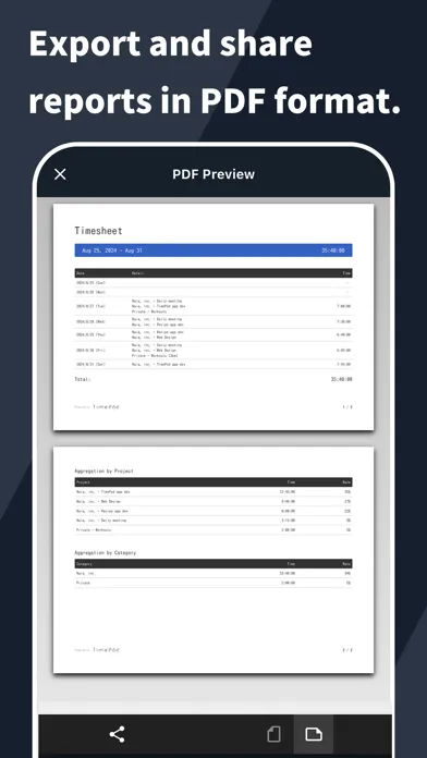 Capturas de pantalla de TimePod - Time Tracking