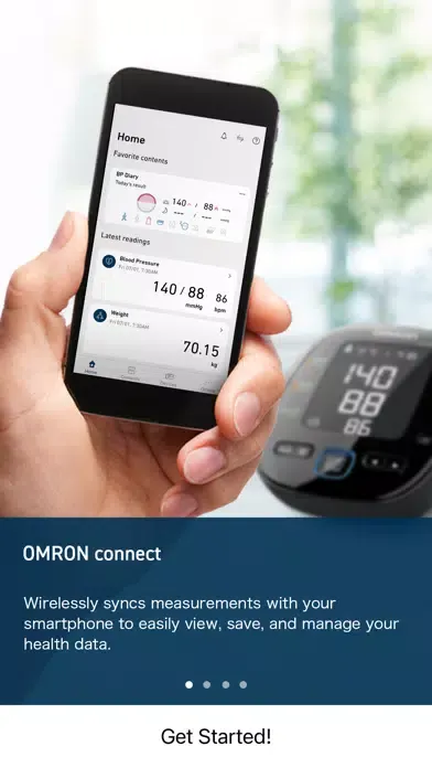 Tangkapan skrin OMRON connect