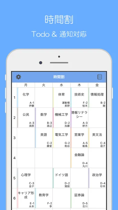 学生用 時間割（シンプル＆Todo管理） Screenshots