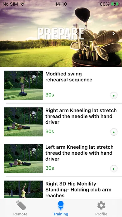 Power Plate Golf+ Ekran Görüntüleri