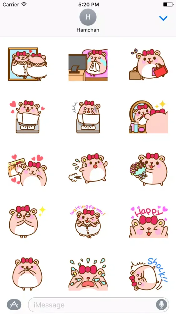 Girls Hamster Sticker 스크린샷