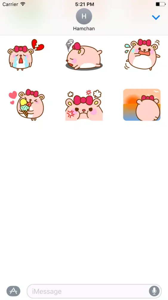 Girls Hamster Sticker 스크린샷