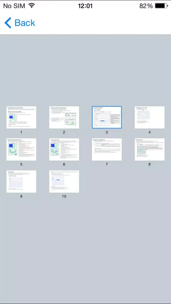 Capturas de tela do RICOH Smart Presenter
