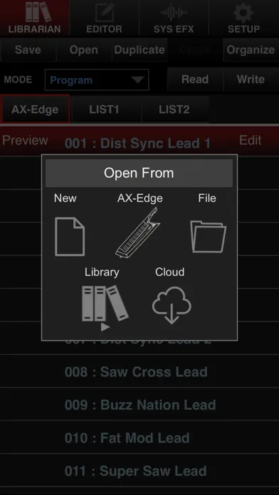 Captures d'écran de AX-Edge Editor