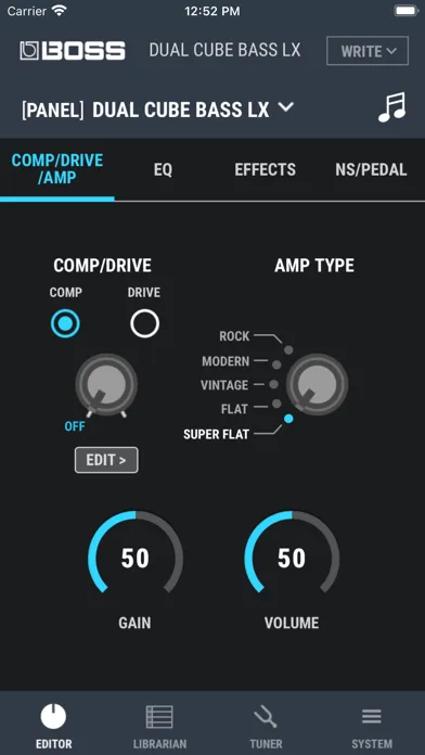 DUAL CUBE BASS LX Editor应用截图