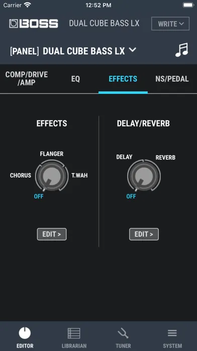 DUAL CUBE BASS LX Editor应用截图