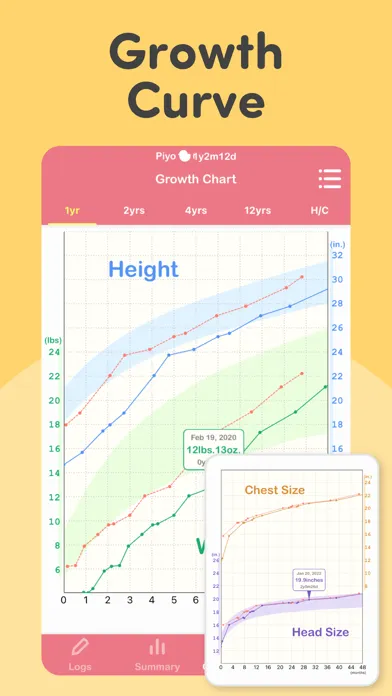 PiyoLog Baby Feeding Tracker سکرین شاٹس