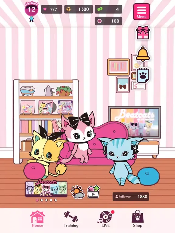 Tangkapan layar Beatcats OFFICIAL FANCLUB iPad 