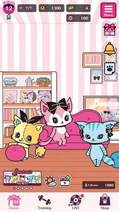Tangkapan layar Beatcats OFFICIAL FANCLUB