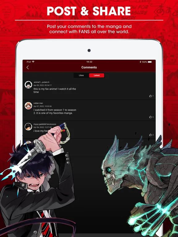 MANGA Plus by SHUEISHA iPad 应用截图