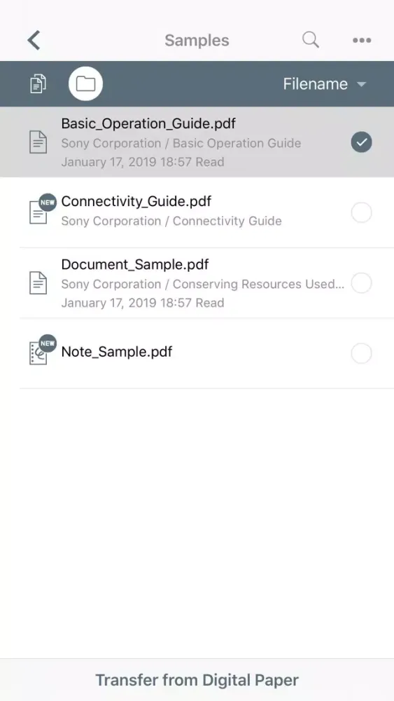 Ảnh chụp màn hình của Digital Paper App for mobile