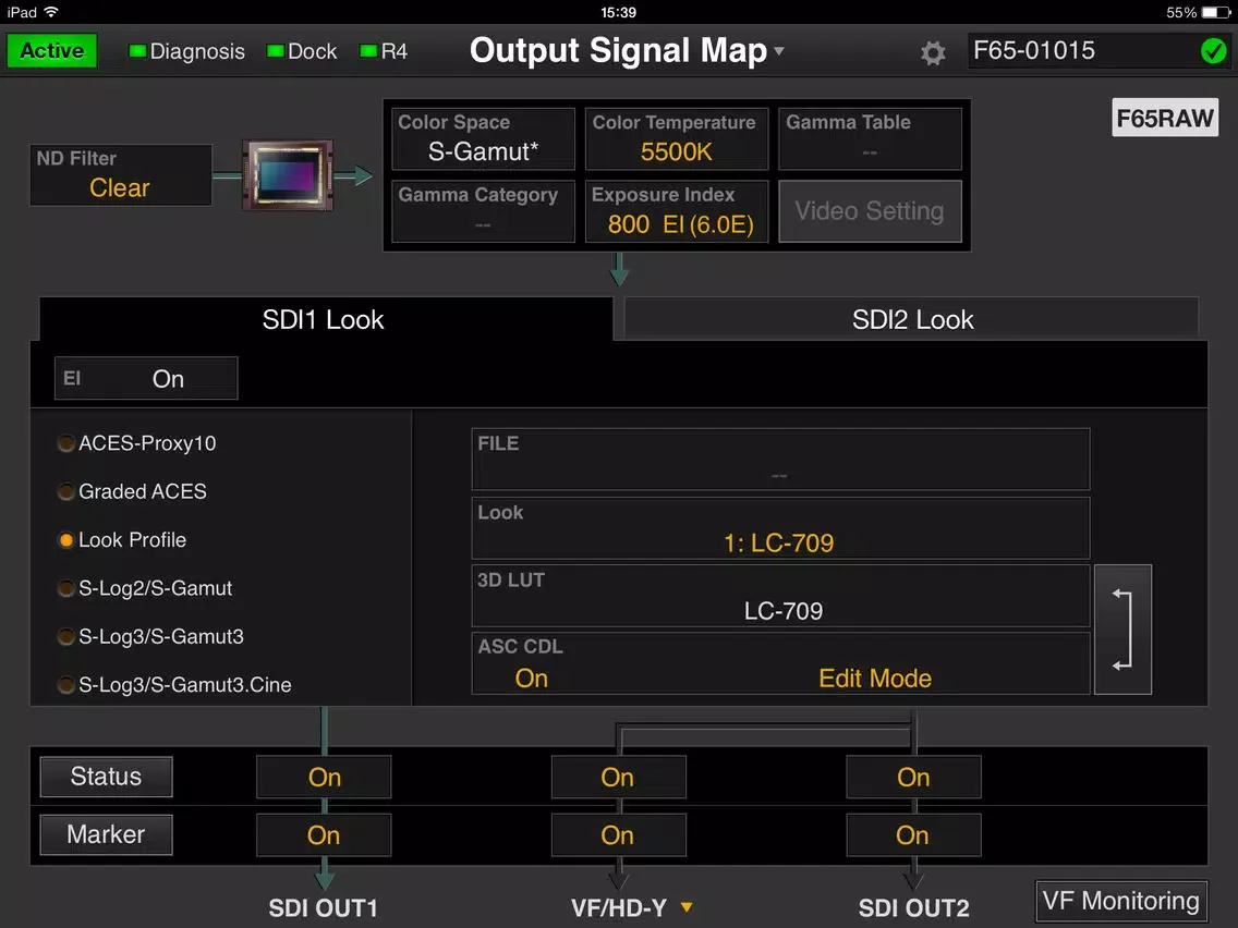 F65Remote Look Plus iPad  スクリーンショット