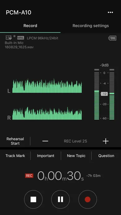 Tangkapan layar Sony | REC Remote