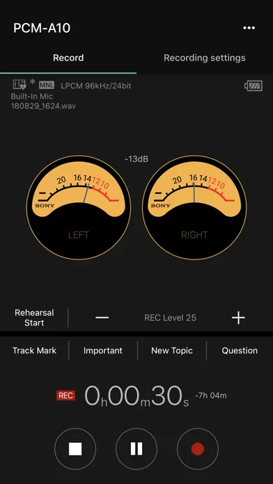 Tangkapan layar Sony | REC Remote