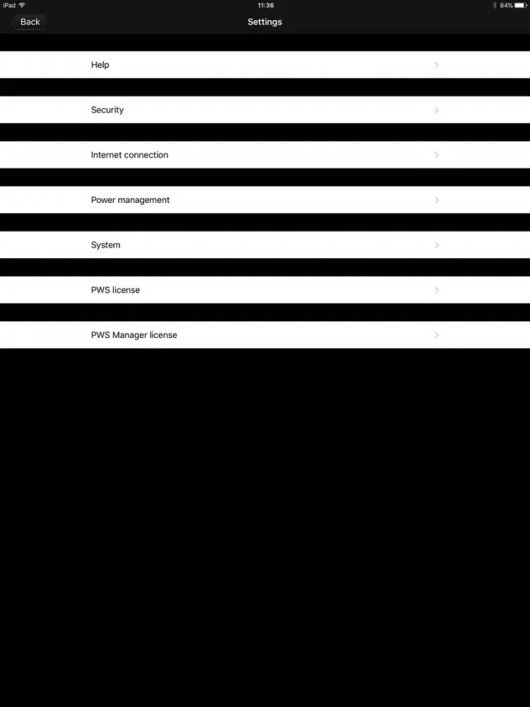 Capturas de pantalla de PWS Manager iPad 
