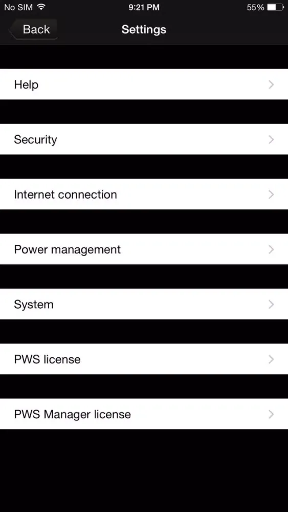 Capturas de pantalla de PWS Manager