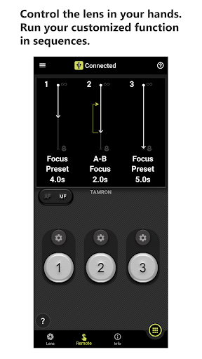 TAMRON Lens Utility Mobile Screenshots