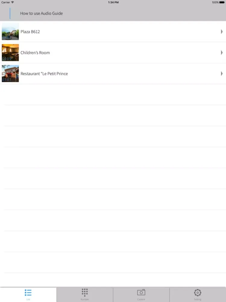 Capturas de pantalla de “The Little Prince Museum” audio guide iPad 