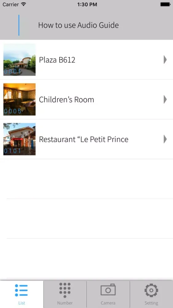 Capturas de pantalla de “The Little Prince Museum” audio guide