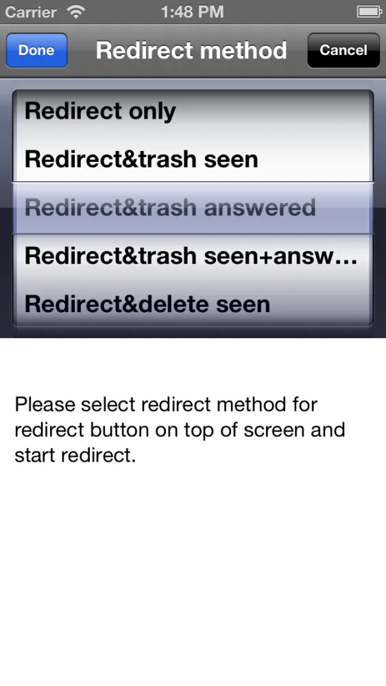 ภาพหน้าจอของ Mail Folders