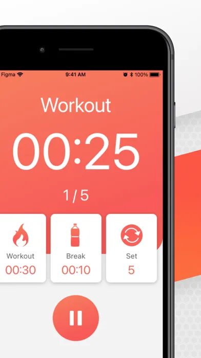 ภาพหน้าจอของ Interval Timer Quick